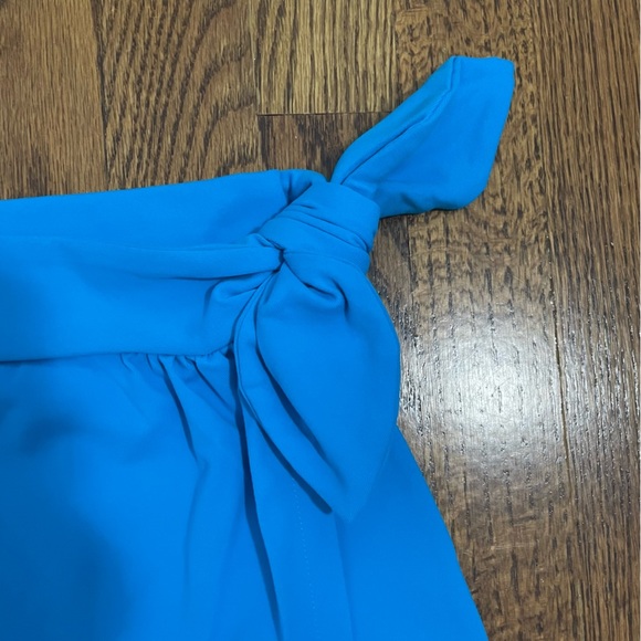 Susana Monaco Knee Length Faux Wrap Submarine Blue Skirt Size Small, NWT - Picture 3 of 8
